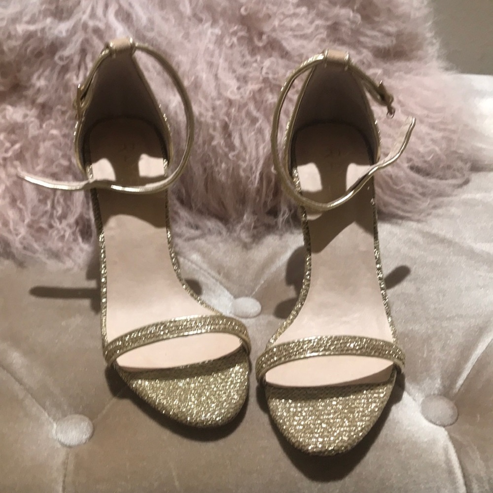 Never worn Raye gold heels